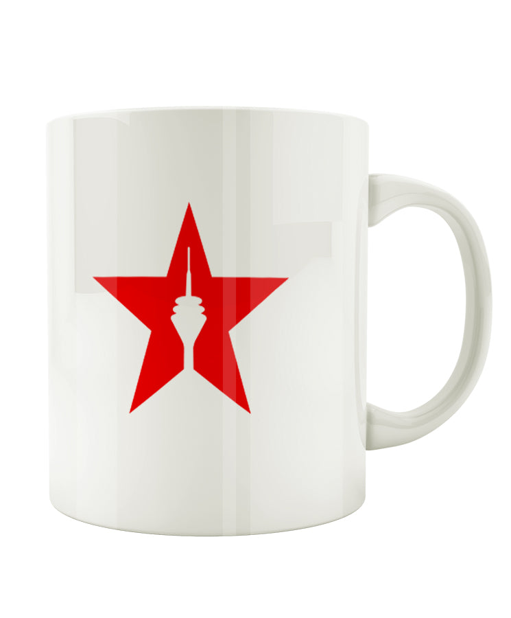 Kaffeebecher "Star", white-red
