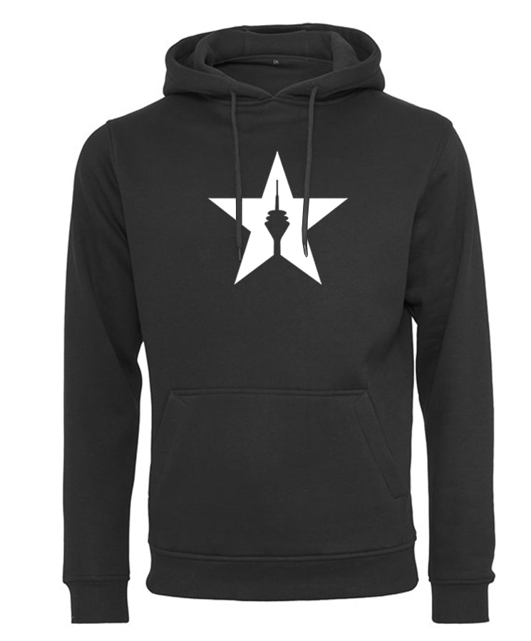 Black hoodie with white stars online