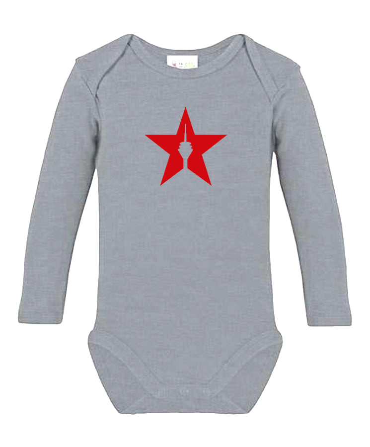 Baby Body "Star", heather grey