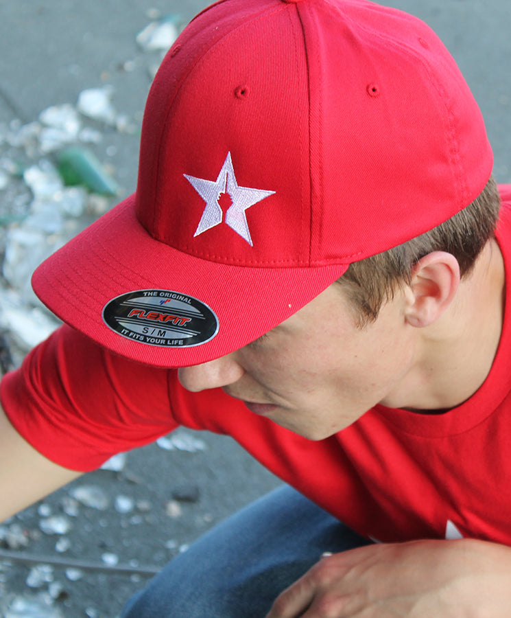 Original Flexfit Cap "Star", red
