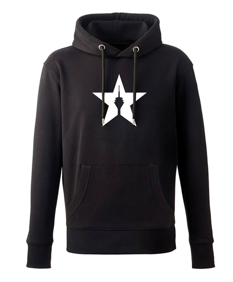 Organic Unisex Hoodie "Star", black