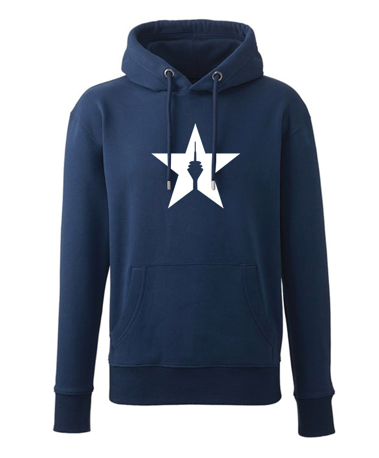 Organic Unisex Hoodie "Star", navy
